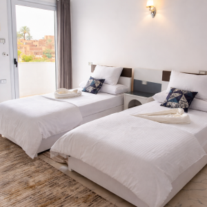 Standard GREY room - 1 Twin bed - small balcony - Rear view