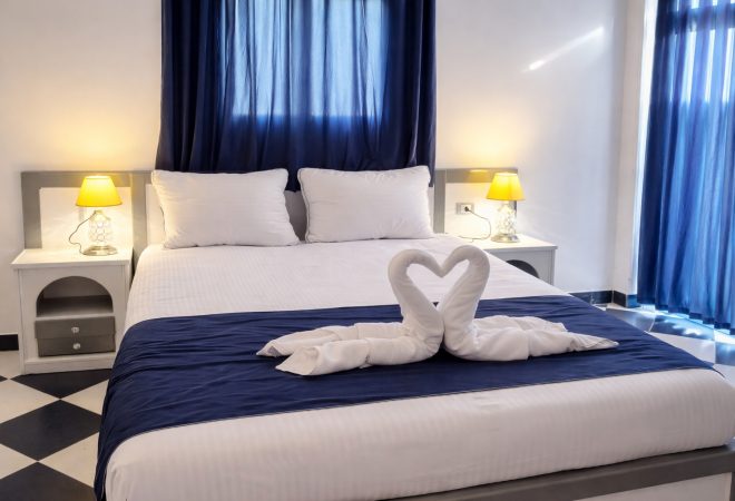 1 – blue 1 bed room